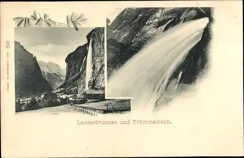 Ak Lauterbrunnen Kt Bern Schweiz, Teilansicht, Trümmelbach