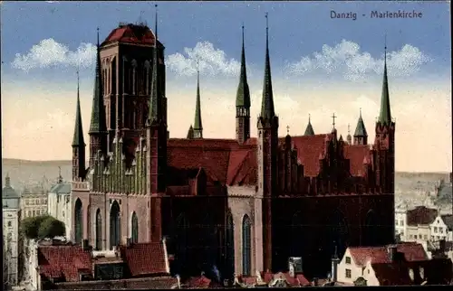 Ak Gdańsk Danzig, Marienkirche