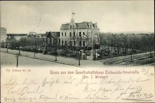 Ak Eichwalde in Brandenburg, Berlin Köpenick Schmöckwitz, Gesellschaftshaus Eichwalde Schmöckwitz
