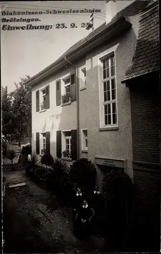 Foto Ak Brötzingen Pforzheim im Schwarzwald, Diakonissen Schwesternheim, Einweihung 1928