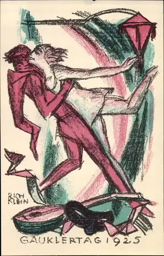 Künstler Ak Klein, Rich., Gauklertag 1925