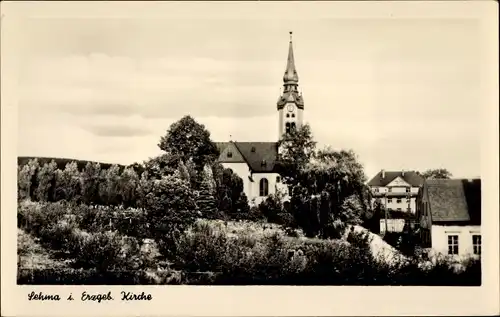 Ak Sehma Sehmatal im Erzgebirge, Blick zur Kirche