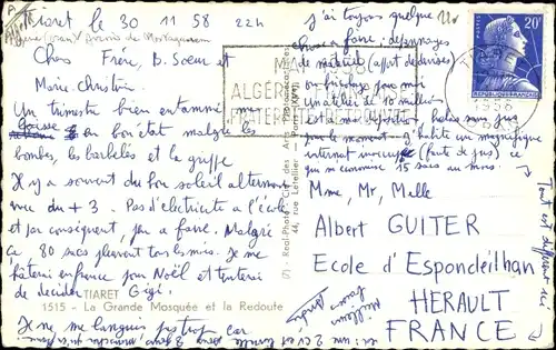 Ak Tiaret Algerien, La Grande Mosquee, La Redoute