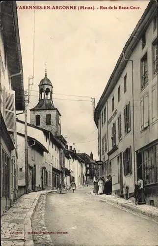 Ak Varennes en Argonne Meuse, Rue de la Basse Cour