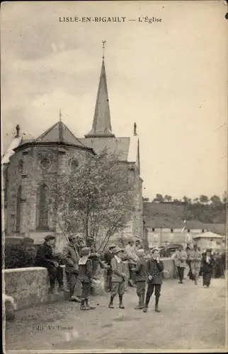 Ak L'Isle en Rigault Meuse, L'Eglise