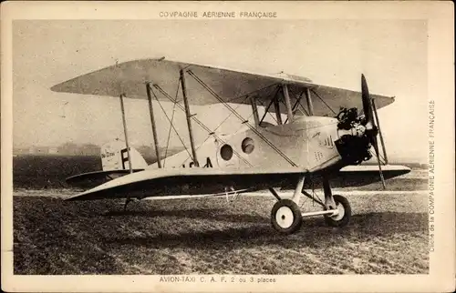 Ak Cie. Aérienne Francaises, Avion Taxi C.A.F. 2 du 3 places, Propellermaschine