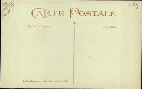 Künstler Ak Griff, Nos Dict-on, Liebespaar, Une femme a toujours sa vertu oui bien...