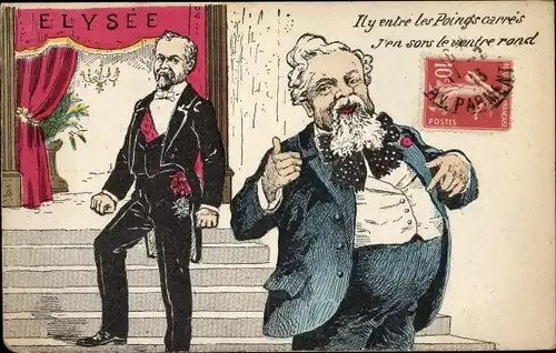 Ak Französische Präsidenten Armand Fallières und Raymond Poincaré, Elysee