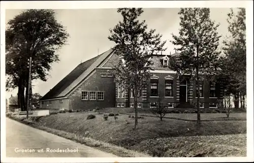 Ak Roodeschool Groningen Niederlande, Haus, Straße