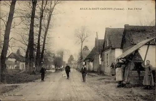 Ak Ailly-le-Haut-Clocher Somme, Rue d'Alliel