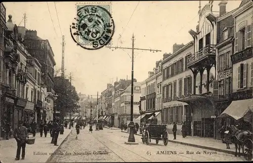 Ak Amiens Somme, Rue de Noyon