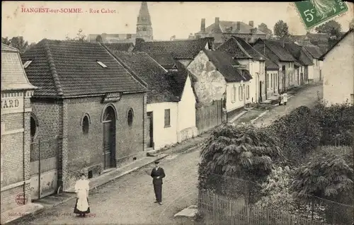 Ak Hangest Somme, Rue Cabot