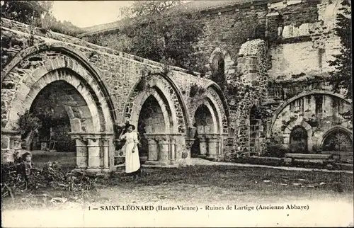 Ak Saint Léonard Haute Vienne, Ruines de Lartige