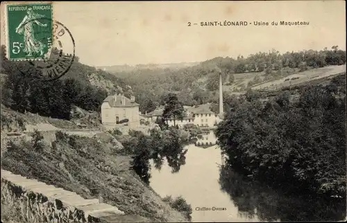 Ak Saint Léonard de Noblat Haute Vienne, Usine du Maqueteau