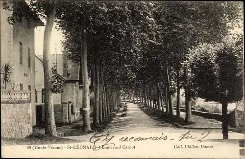 Ak Saint Léonard de Noblat Haute Vienne, Boulevard Carnot