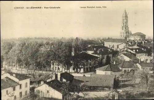 Ak Saint Léonard de Noblat Haute Vienne, Vue generale