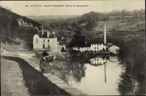 Ak Saint Léonard de Noblat Haute Vienne, Usine du Naqueteau