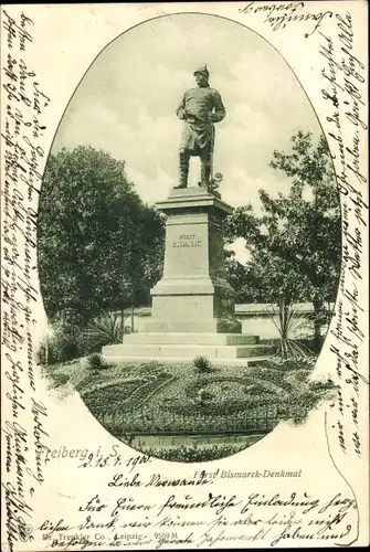 Ak Freiberg im Kreis Mittelsachsen, Fürst Bismarck Denkmal