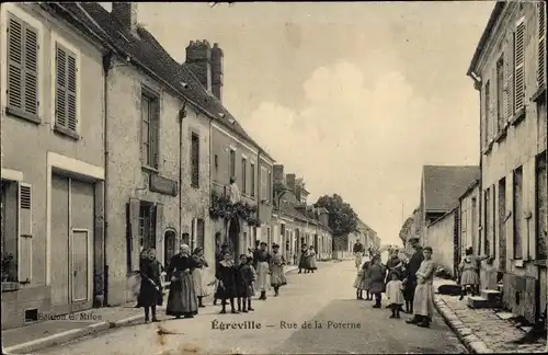 Ak Égreville Seine et Marne, Rue de la Poterne