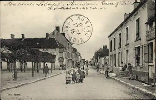 Ak Jouy le Châtel Seine et Marne, Rue de la Gendarmerie
