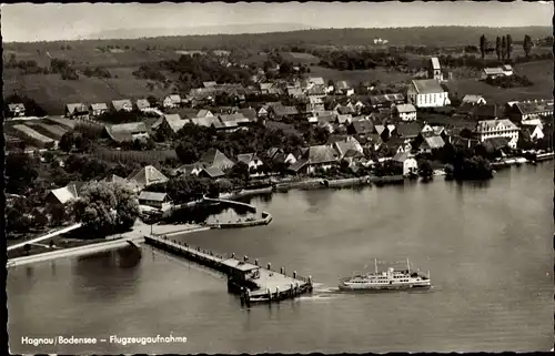 Ak Hagnau am Bodensee, Gesamtansicht, Fliegeraufnahme