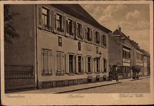 Ak Germersheim am Rhein, Stadthaus, Hotel de Ville