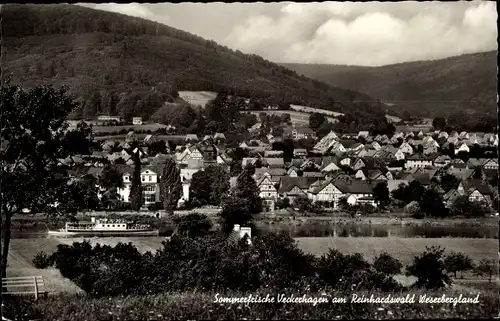 Ak Veckerhagen Reinhardshagen in Hessen, Panorama Reinhardswald Weserbergland