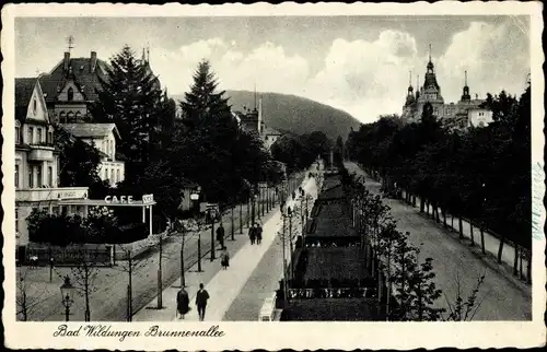 Ak Bad Wildungen in Nordhessen, Brunnenallee