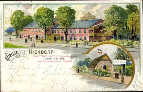 Litho Hamburg Eimsbüttel Niendorf, Münster's Gasthof