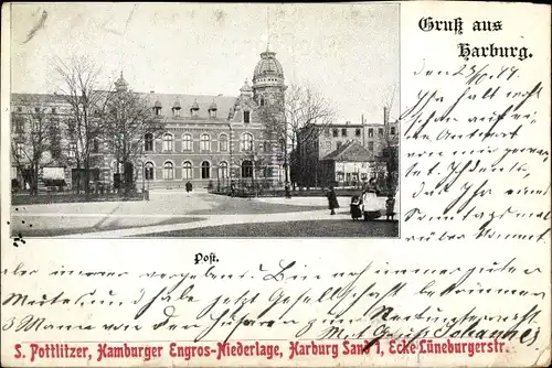 Ak Hamburg Harburg, Post