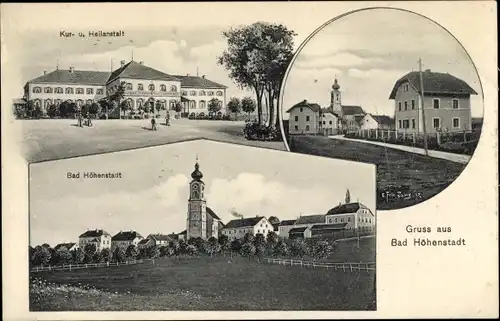 Ak Bad Höhenstadt Fürstenzell im Kreis Passau Niederbayern, Kur und Heilanstalt, Kirche