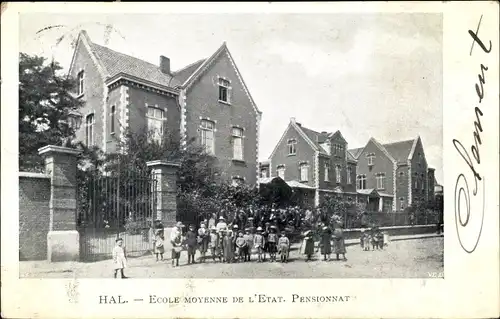 Ak Hal Flämisch Brabant Flandern, École Moyenne de l'Etat Pensionnat