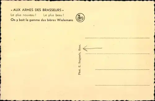 Ak Brüssel, Aux armes des Brasseurs, Wielemans, Bild