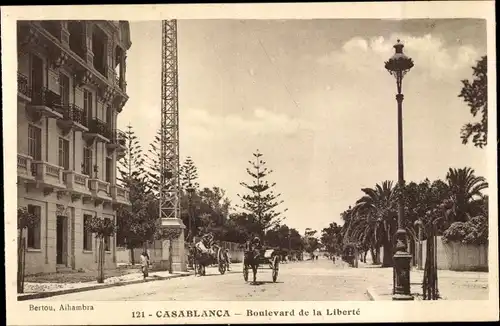 Ak Casablanca Marokko, Boulevard de la Liberté