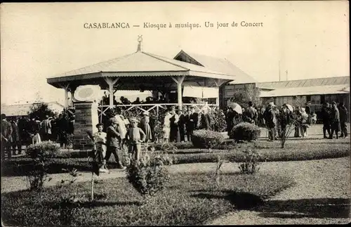 Ak Casablanca Marokko, Kiosque á musique, Un jour de Concert