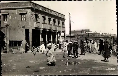 Ak Khenifra Marokko, Place Lyautey, Hotel de Atlas Central