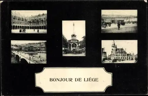 Ak Liège Lüttich Wallonien, Detailanisichten