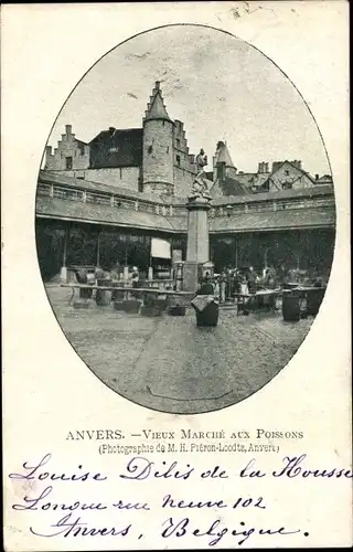Ak Anvers Antwerpen Flandern, Vieux Marché aux Poissons