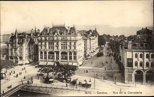 Ak Genève Genf Schweiz, Rue de la Corraterie