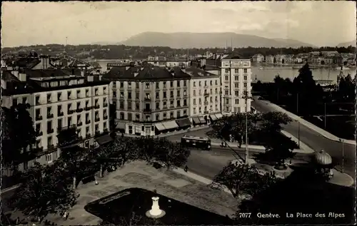 Ak Genève Genf Schweiz, La Place des Alpes