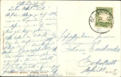 Ak Ochsenfurt am Main Unterfranken, Stadtmauerpartie