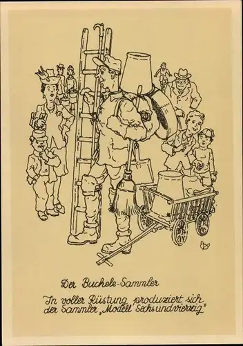Ak Der Buchele Sammler, In voller Rüstung, Feilnagel 1946