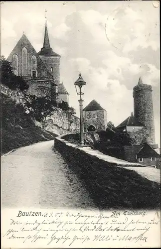 Ak Bautzen in der Oberlausitz, Partie am Eselsberg