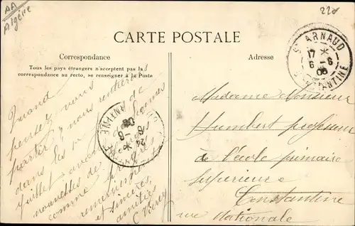 Ak Setif Algerien, Fontaine Monumentale