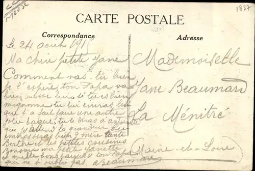 Ak Éton Meuse, Kriegszerstörung 1. WK