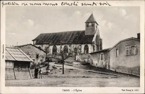 Ak Fains Meuse, l'Eglise