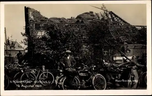 Ak Borculo Gelderland, Stormramp 10. August 1925, Ruurlosche weg