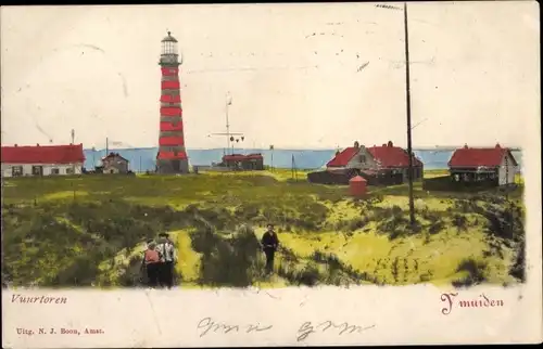 Ak IJmuiden Ymuiden Velsen Nordholland, Vuurtoren