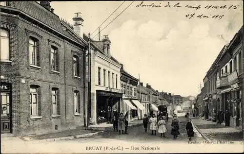 Ak Bruay la Buissière Pas de Calais, Rue Nationale
