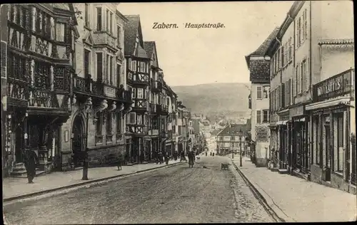 Ak Saverne Zabern Elsass Bas Rhin, Hauptstraße